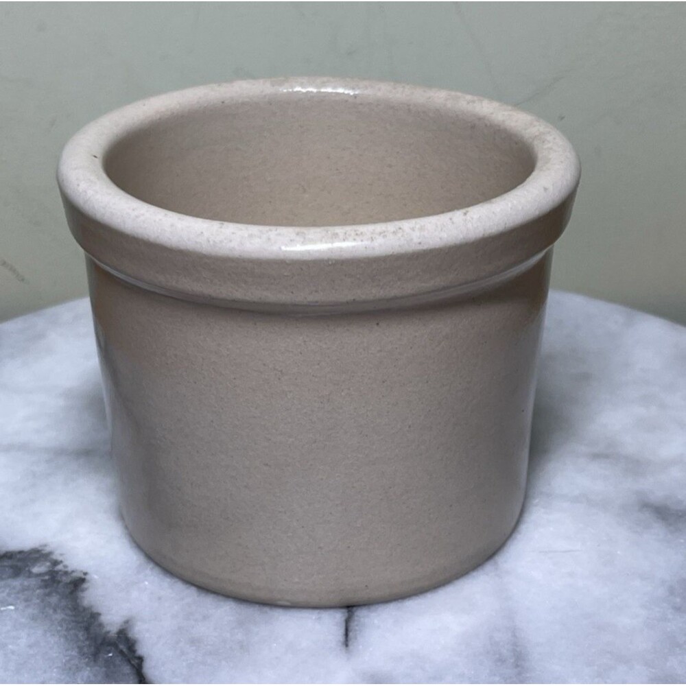Vtg Robinson Ransbottom Pottery RRP Co Roseville Ohio 1 PT Low Stoneware Crock
